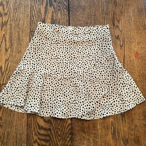 H&M Black and Cream Mini Skirt